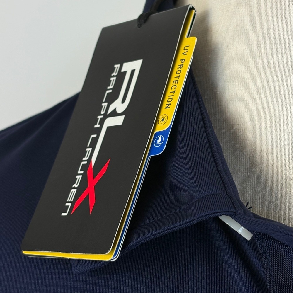 RLX Ralph Lauren Men's Navy PGA Golf Polo Shirt Wicking UV Protection UPF 50+ XL - Picture 10 of 10
